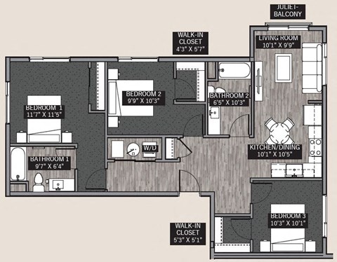 5173 Beeler Street Studio-3 Beds Apartment, Affordable, Fee Managed, Income Restriction for Rent - Photo Gallery 12